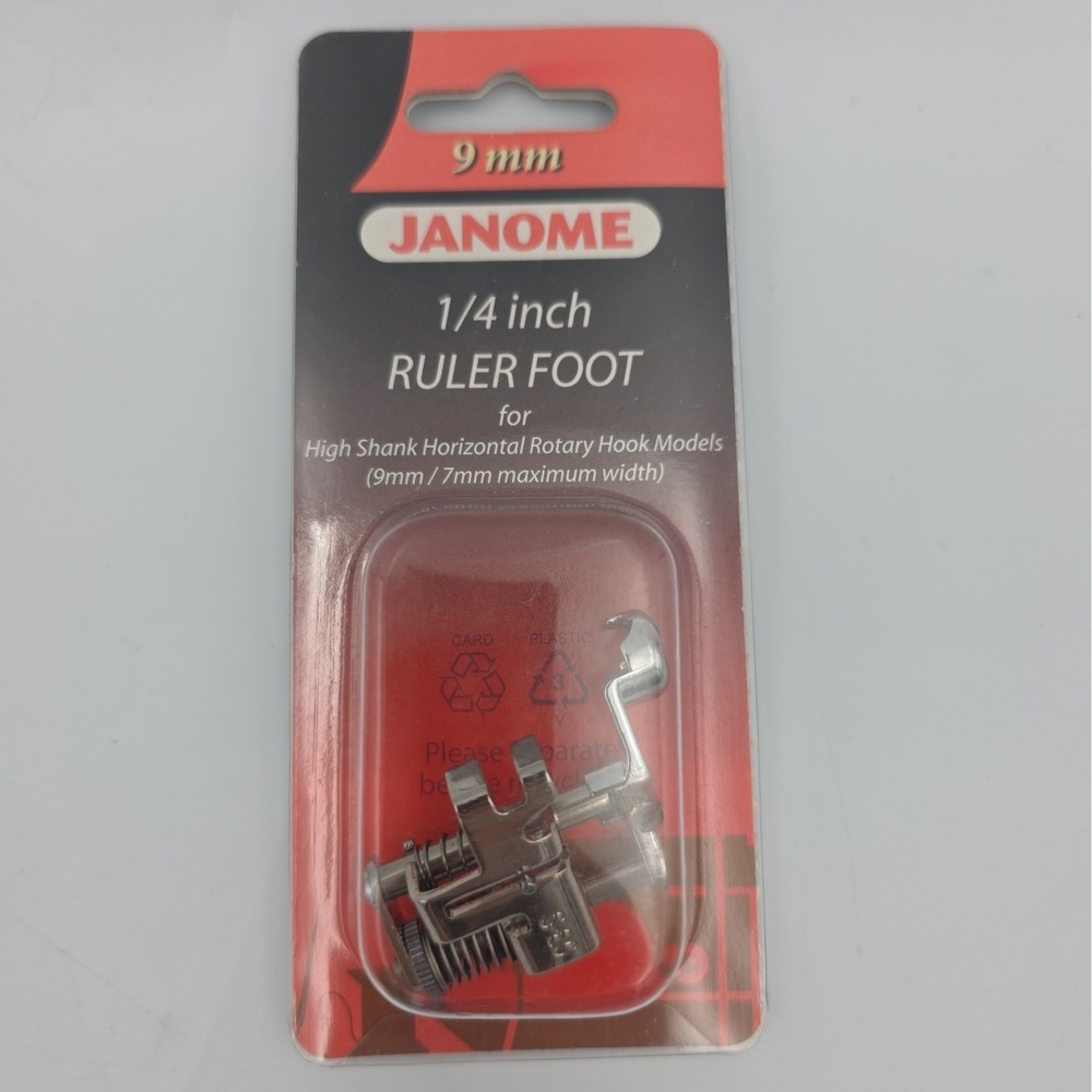 Genuine Janome 1/4" Ruler Foot for High Shank Models (7mm or 9mm) #202441009